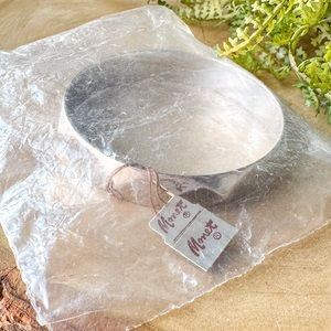 NEW! Vintage MONET Geometric Silver Stacking Bangle Bracelet